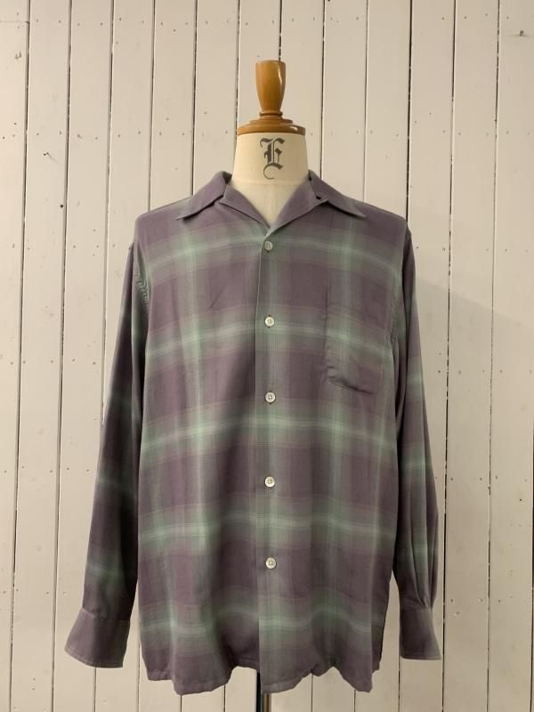 オンライン直販 WACKO MARIA OMBRE CHECK OPENCOLLAR SHIRT シャツ