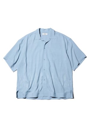 RADIALL FLAMES - OPEN COLLARED SHIRT S/S