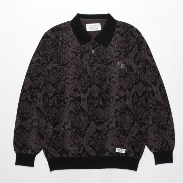 WACKO MARIA PYTHON KNIT POLO SHIRT - EMILIANO ONLINE SHOP｜RADIALL,DELUXE,WACKO  MARIA/ラディアル,デラックス,ワコマリア通販