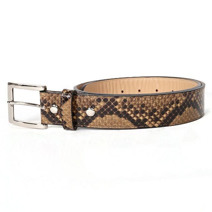 WACKO MARIA PYTHON LEATHER BELT PINK 32
