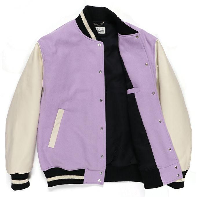 WACKO MARIA LEATHER VARSITY JACKET -B- ( TYPE-2 ) - EMILIANO