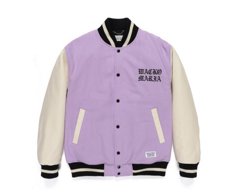 WACKO MARIA LEATHER VARSITY JACKET -B- ( TYPE-2 )