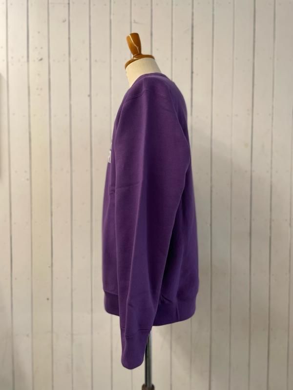 WACKO MARIA HEAVY WEIGHT CREW NECK SWEAT SHIRT (PURPLE) - EMILIANO