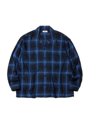 RADIALL EASY - OPEN COLLARED SHIRT L/S (Midnight Navy)