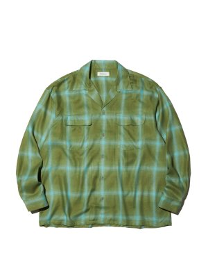 RADIALL EASY - OPEN COLLARED SHIRT L/S (Leaf Green)