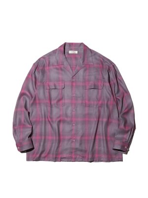 RADIALL EASY - OPEN COLLARED SHIRT L/S (SMOKE PINK)