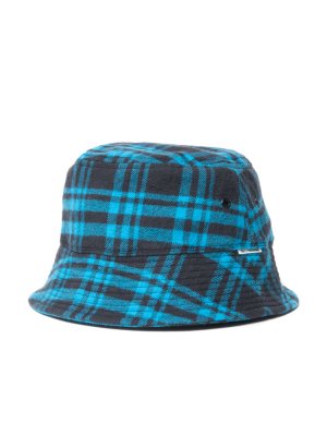 COOTIE NEL CHECK BUCKET HAT (BLACKBLUE)