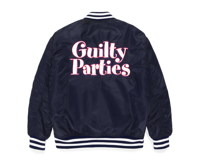 WACKO MARIA NYLON VARSITY JACKET ( TYPE-3 )(NAVY) - EMILIANO