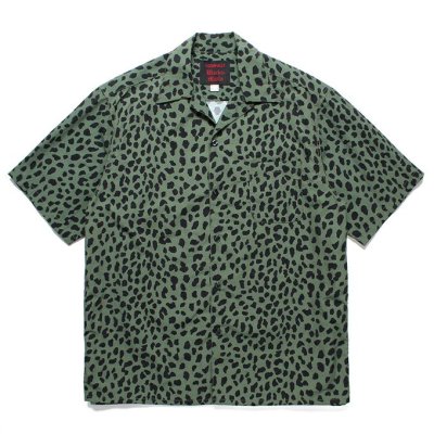 WACKO MARIA GRAMICCI / LEOPARD OPEN COLLAR SHIRT(KHAKI)