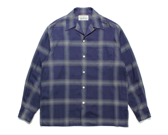 WACKO MARIA /ワコマリア/OMBRE CHECK OPEN COLLAR SHIRT L/S ( TYPE-1