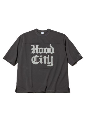 RADIALL/ǥ/ HOOD CITY - CREW NECK T-SHIRT 3/4SLEEVE/եåȥܡƥ/BLACK