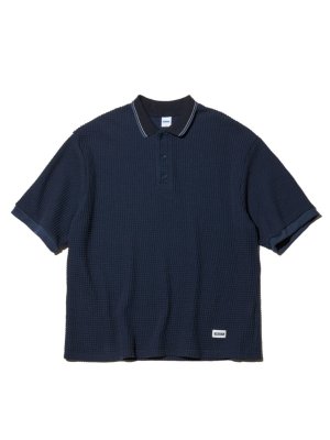 RADIALL/ǥ/ BIG WAFFLE - POLO SWEATSHIRT S/S/ݥå/NAVY