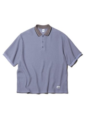 RADIALL/ǥ/ BIG WAFFLE - POLO SWEATSHIRT S/S/ݥå/PURPLE