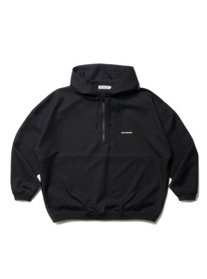 COOTIE/ƥ/POLYESTER TWILL HALF ZIP HOODIE/ݥꥨƥĥϡեåץաǥ/BLACK