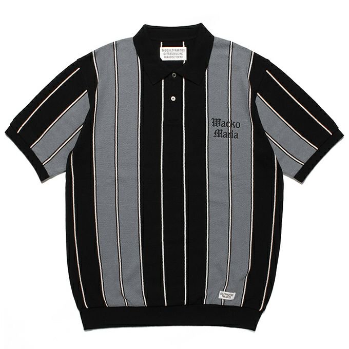 WACKO MARIA/ワコマリア/STRIPED KNIT JACQUARD POLO SHIRT/ストライプ