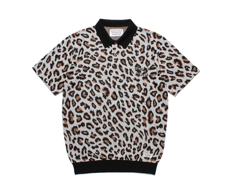 WACKO MARIA/ワコマリア/LEOPARD KNIT JACQUARD POLO SHIRT/レオパード