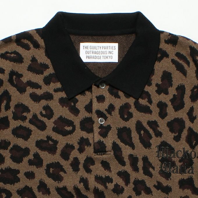 WACKO MARIA/ワコマリア/LEOPARD KNIT JACQUARD POLO SHIRT/レオパード