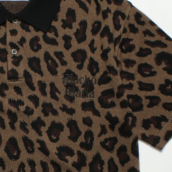 WACKO MARIA/ワコマリア/LEOPARD KNIT JACQUARD POLO SHIRT/レオパード