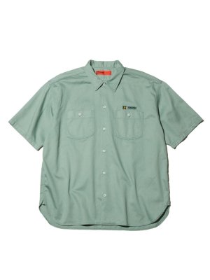 RADIALL/ǥ/BUNNY - OPEN COLLARED SHIRT S/S/ץ󥫥顼/SAGE GREEN