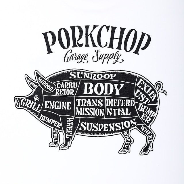 PORK CHOP/ポークチョップ/PORK BACK L/S TEE/プリントロングスリーブ