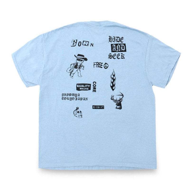 Hide and Seek/ハイドアンドシーク/Flyer S/S Tee/D-BLUE - EMILIANO