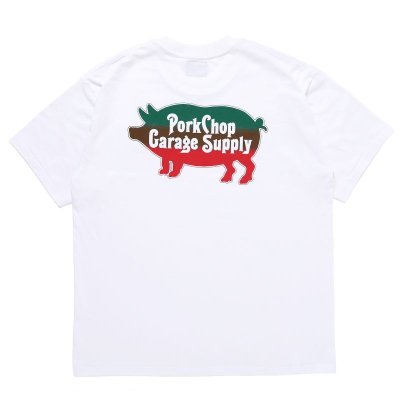 PORK CHOP/ݡå/THREE TONE ROUNDED TEE/꡼ȡ饦ǥåT/WHITE