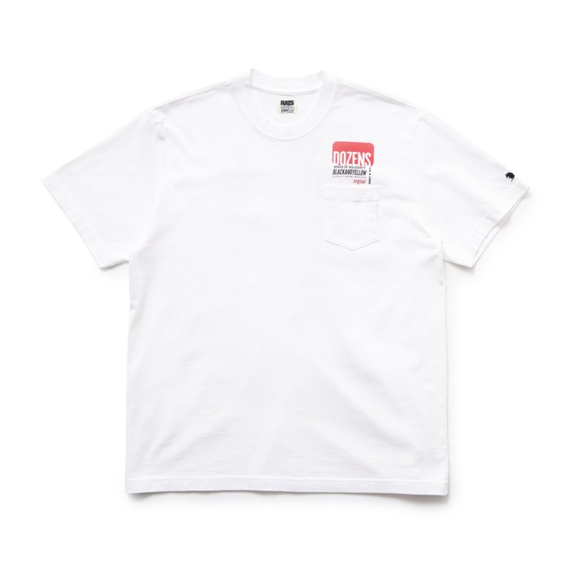 RATS/ラッツ/COLOR TAG TEE/プリントティーシャツ/WHITE - EMILIANO