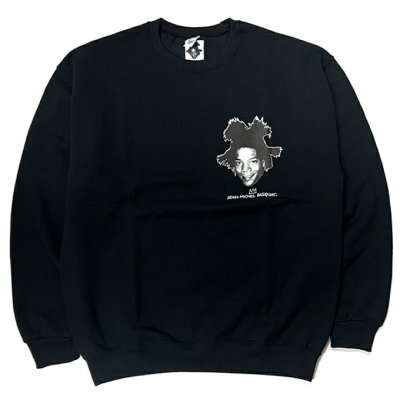 WACKO MARIA/拾ޥꥢ/JEAN-MICHEL BASQUIAT/CREW NECK SWEAT SHIRT/ߥХ/å/BLACK