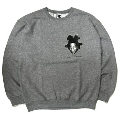 WACKO MARIA/拾ޥꥢ/JEAN-MICHEL BASQUIAT/CREW NECK SWEAT SHIRT/ߥХ/å/GRAY