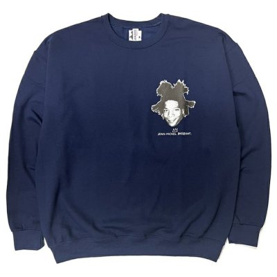 WACKO MARIA/拾ޥꥢ/JEAN-MICHEL BASQUIAT/CREW NECK SWEAT SHIRT/ߥХ/å/NAVY