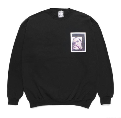 WACKO MARIA/拾ޥꥢ/DAVIDE SORRENTI/CREW NECK SWEAT SHIRT(TYPE-2)/BLACK