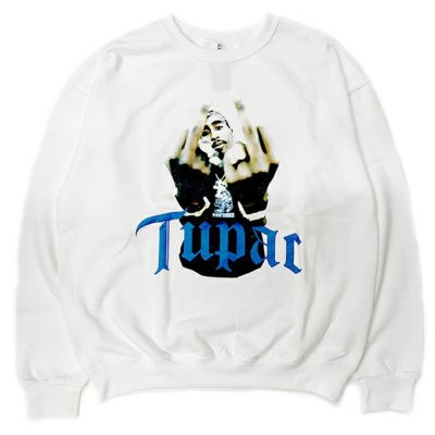 WACKO MARIA/拾ޥꥢ/TUPAC/CREW NECK SWEAT SHIRT/ġѥå/롼ͥåå/WHITE