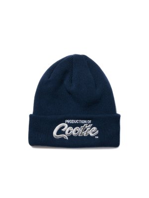 COOTIE/ƥ/EMBROIDERY DRY TECH BIG CUFFED BEANIE (PRODUCTION OF COOTIE)/ӡˡ/NAVY 