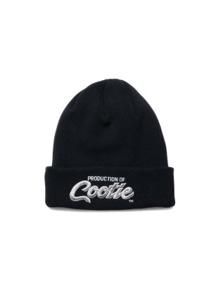 COOTIE/ƥ/EMBROIDERY DRY TECH BIG CUFFED BEANIE (PRODUCTION OF COOTIE)/ӡˡ/BLACK