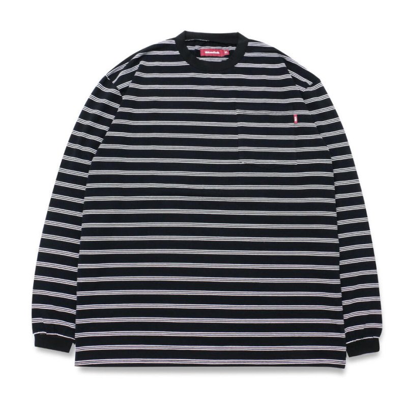 Hide and Seek/ハイドアンドシーク/Striped Pocket L/S Tee/ボーダー