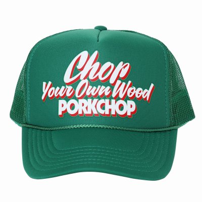 PORK CHOP /ポークチョップ/CHOP YOUR OWN WOOD CAP/メッシュキャップ/KELLY GREEN