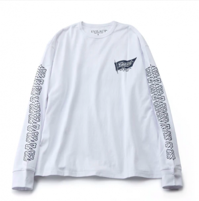 EVILACT/ӥ륢/BANDANA LS/Хʥ󥰥꡼/WHITE