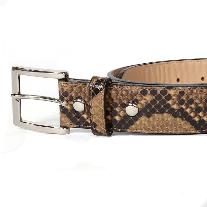 WACKO MARIA/ワコマリア/PYTHON LEATHER BELT/パイソンレザーベルト/BEIGE - EMILIANO ONLINE  SHOP｜RADIALL,DELUXE,WACKO MARIA/ラディアル,デラックス,ワコマリア通販