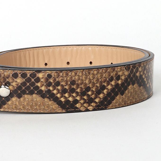 WACKO MARIA/ワコマリア/PYTHON LEATHER BELT/パイソンレザーベルト/BEIGE - EMILIANO ONLINE  SHOP｜RADIALL,DELUXE,WACKO MARIA/ラディアル,デラックス,ワコマリア通販