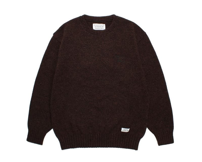 WACKO MARIA/ワコマリア/CLASSIC KNIT SWEATER ( TYPE-2 )/クラシックニットセーター/BROWN -  EMILIANO ONLINE SHOP｜RADIALL,DELUXE,WACKO MARIA/ラディアル,デラックス,ワコマリア通販