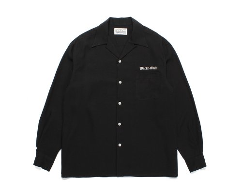 WACKO MARIA/ワコマリア/50'S OPEN COLLAR SHIRT ( TYPE-2 )/オープンカラーシャツ/BLACK