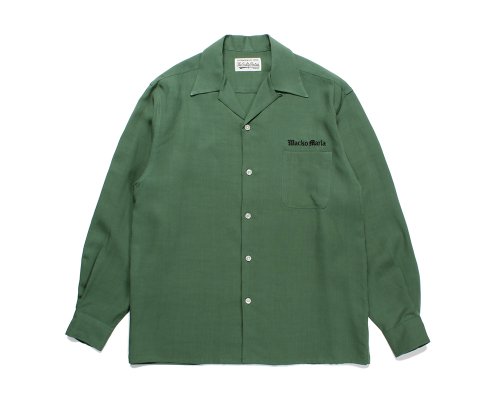 WACKO MARIA/ワコマリア/50'S OPEN COLLAR SHIRT ( TYPE-2 )/オープンカラーシャツ/GREEN