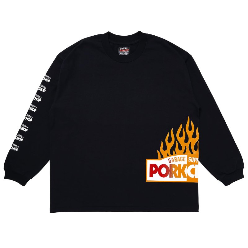 PORK CHOP /ポークチョップ/FIRE BLOCK MULTI L/S TEE/プリントロング