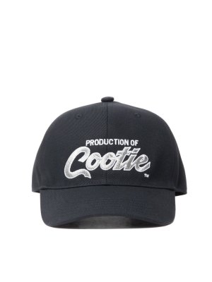 COOTIE/クーティー/Embroidery T/C Gabardine 6 Panel Cap (PRODUCTION OF COOTIE)/6パネルキャップ/BLACK