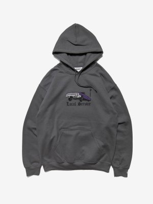 HAIGHT/ヘイト/LOCAL SERVICE HOODIE/プリントフーディ/CHARCOAL
