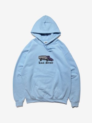 HAIGHT/ヘイト/LOCAL SERVICE HOODIE/プリントフーディ/LIGHT BLUE