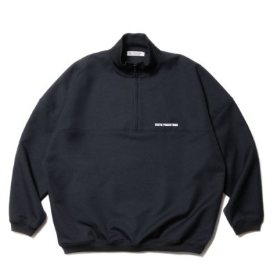 COOTIE/ƥ/Polyester Twill Half Zip L/S Tee/ϡեå ץ륪С/BLACK