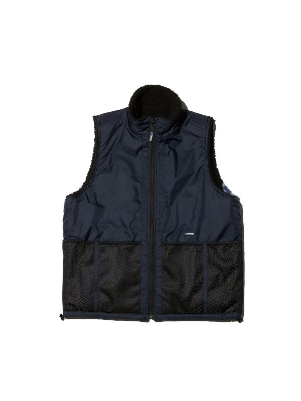 RADIALL/ラディアル/FLAMES ZIP UP VEST/フリースベスト/BLACK - EMILIANO ONLINE SHOP｜ RADIALL,DELUXE,WACKO MARIA/ラディアル,デラックス,ワコマリア通販