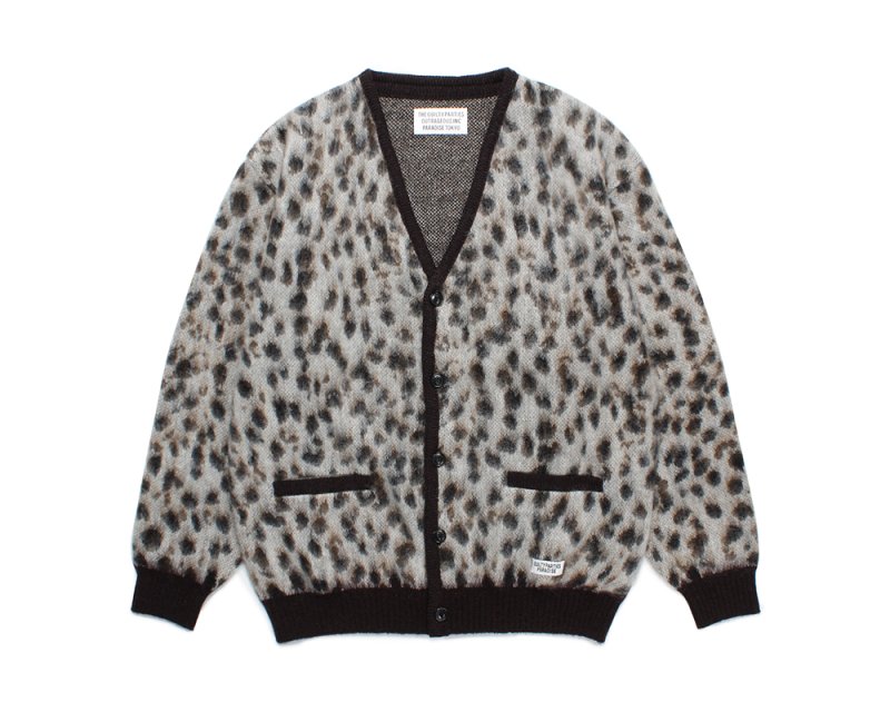 WACKO MARIA/ワコマリア/LEOPARD MOHAIR KNIT JACQUARD CARDIGAN