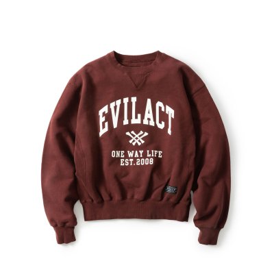 EVILACT/ӥ륢/Heavy Crew Neck/إӡ롼ͥåå/BURGUNDY